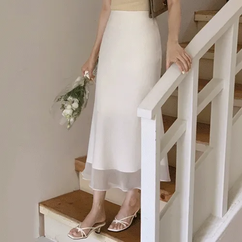 [1000장 돌파✨] 발레리나 쉬폰 레이어링 롱 롱스커트 스커트 sk6473