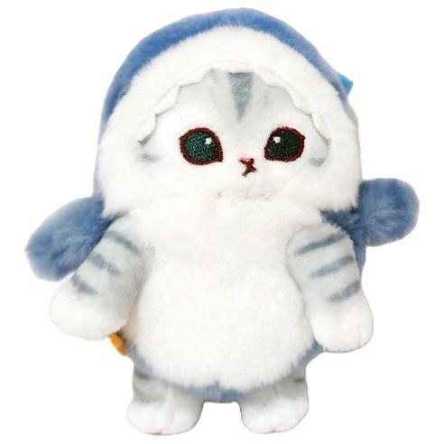 모후샌드 고등어냥 상어코스튬 가방고리 인형 - 봉제인형 | 쿠팡