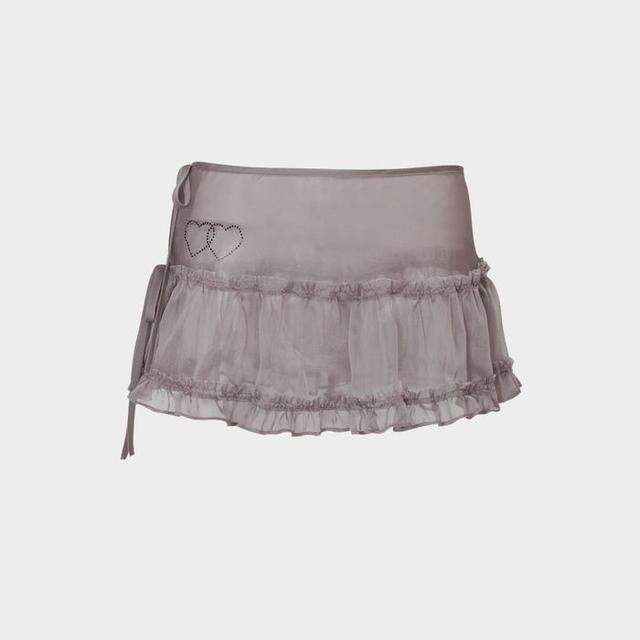루루서울 Glow Sheer Layering Skirt (Gray) - 위시버킷