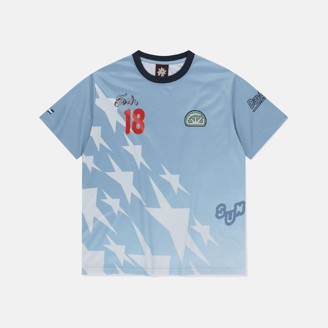 Stars Jersey Tee Light Blue