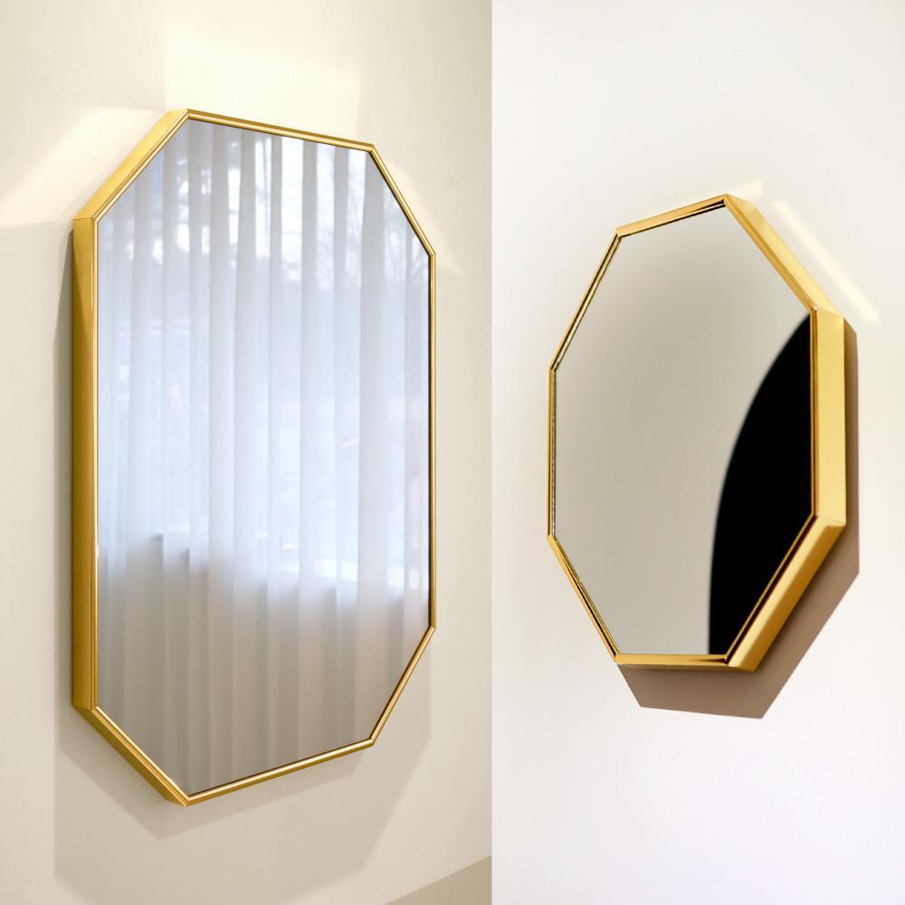 부티퍼 미니 팔각 골드 화장대 욕실 화장실 벽걸이 전신 탁상 거울