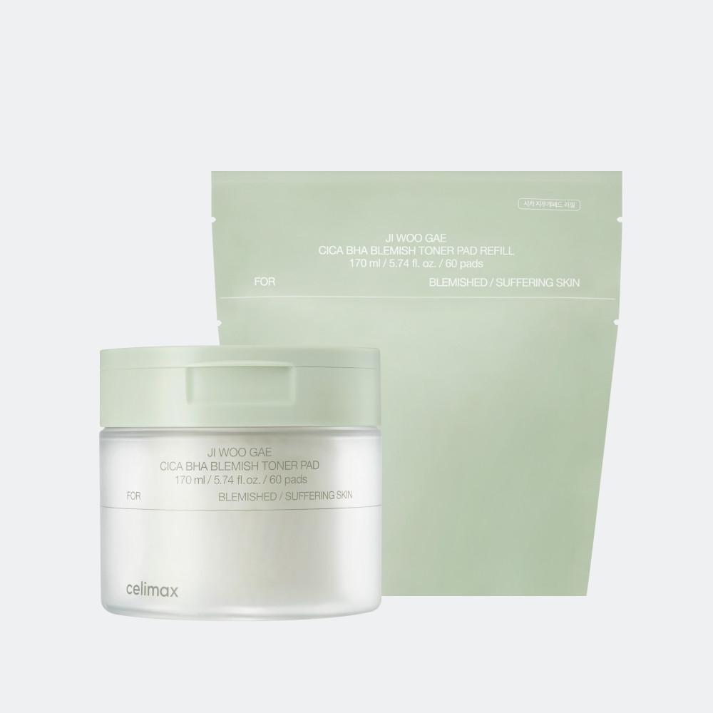 셀리맥스 시카 지우개 패드 60매 1개 + 리필 60매 1개 / 트러블 피부 진정