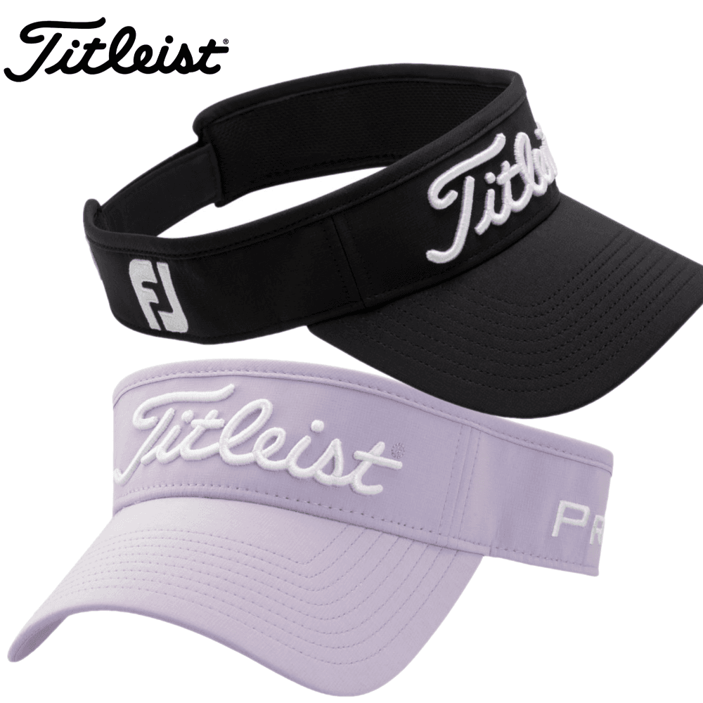 타이틀리스트 남성용 투어 퍼포먼스 골프 바이저 썬캡 모자 블랙 퍼플