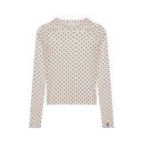 닉앤니콜 서예지문가영 NICOLE LABEL SEE-THROUGH DOTS TOPS L