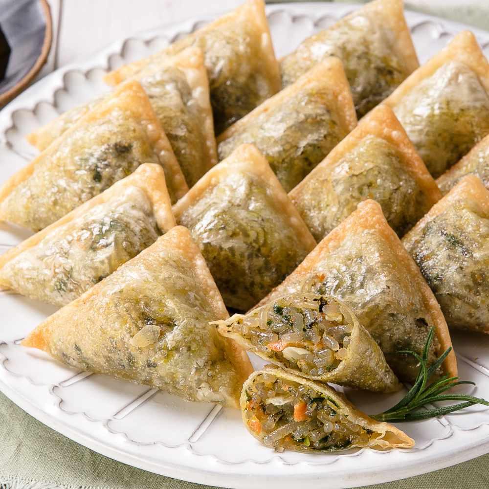 당면만두 야끼 잡채 납작 삼각 군 만두 2kg 개성삼각