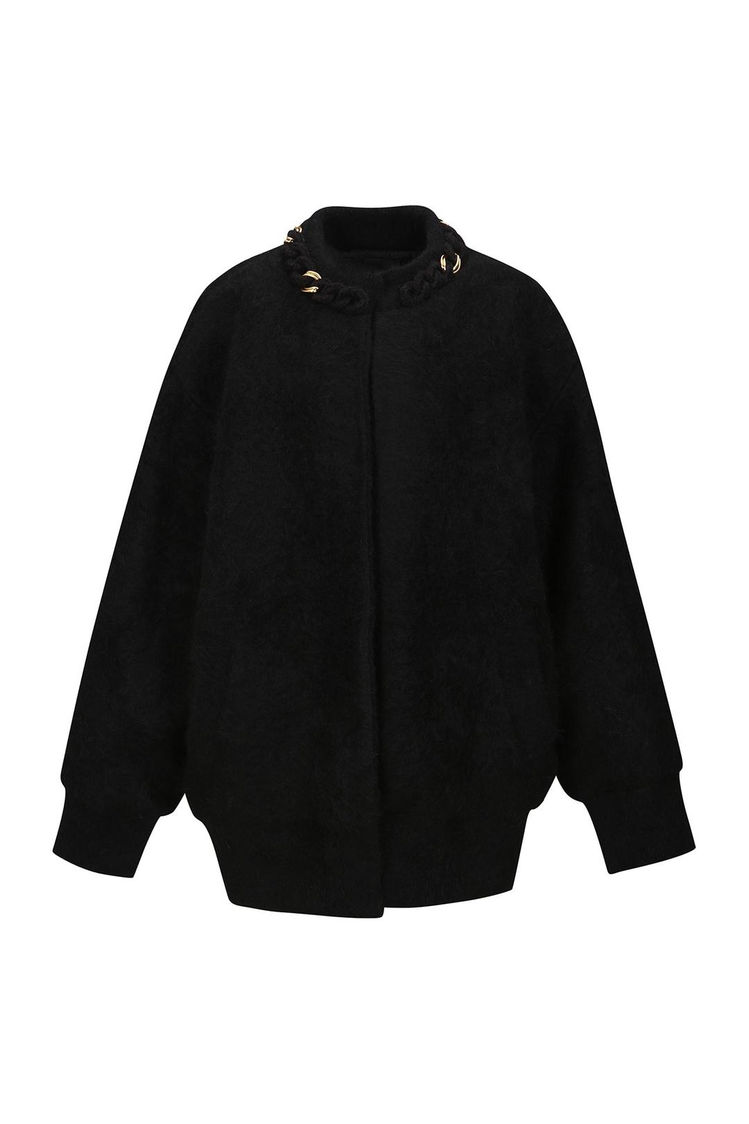 TRIMMED MOHAIR-BLEND JACKET