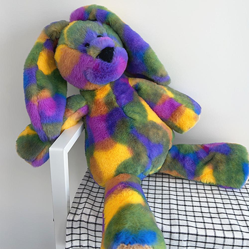 [테이스티드] 레트로 레인보우 토끼 애착인형 생일 여자친구 선물