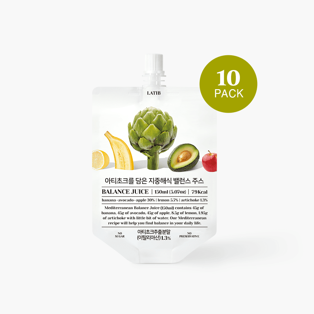 라티브 밸런스주스 아티초크 담은 지중해 클렌즈쥬스 150ml x 10포