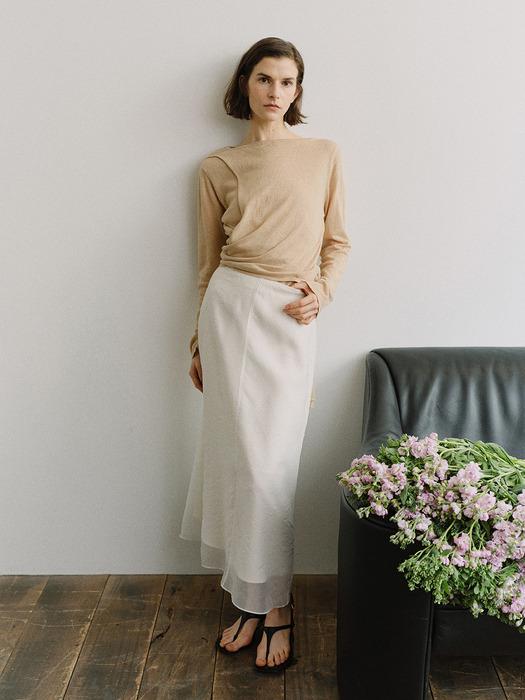 TIS FLORAL SHEER OVERLAY SKIRT_2COLORS