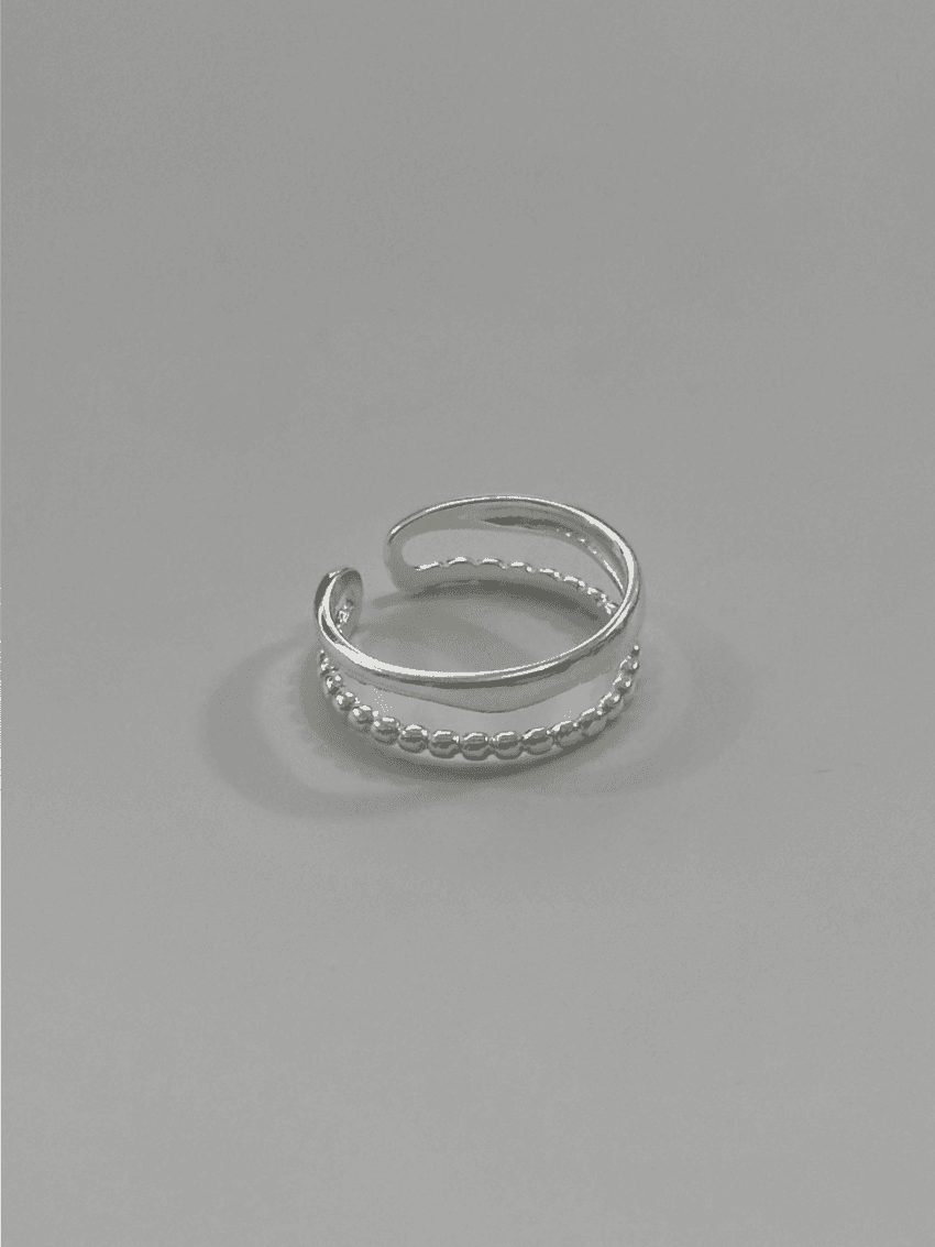 (925silver) 2-white chain ring