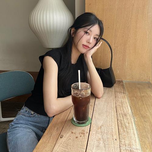 주름 물결 반팔 티