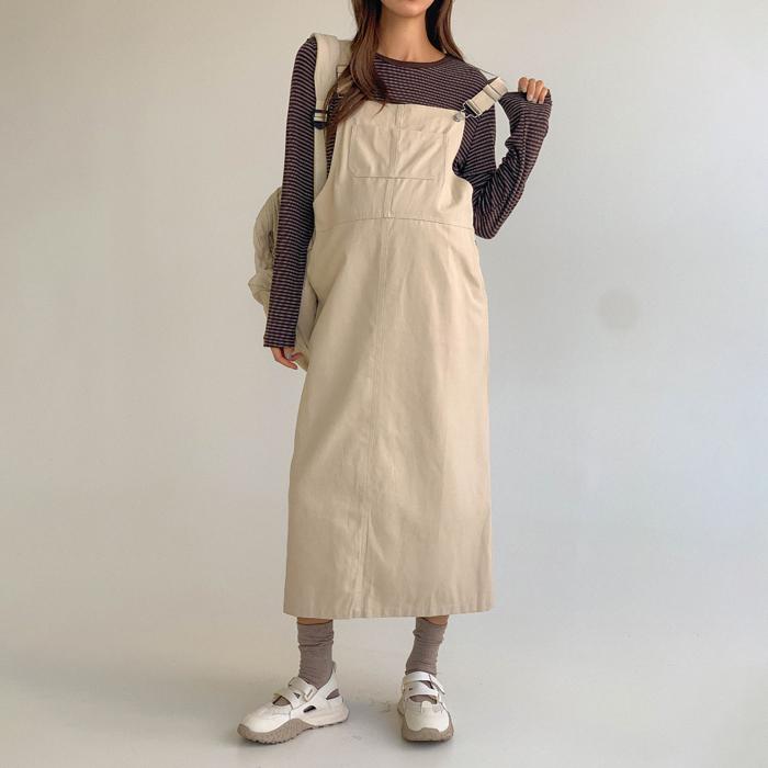 임부복*메이데이 멜빵 원피스(미니/롱)