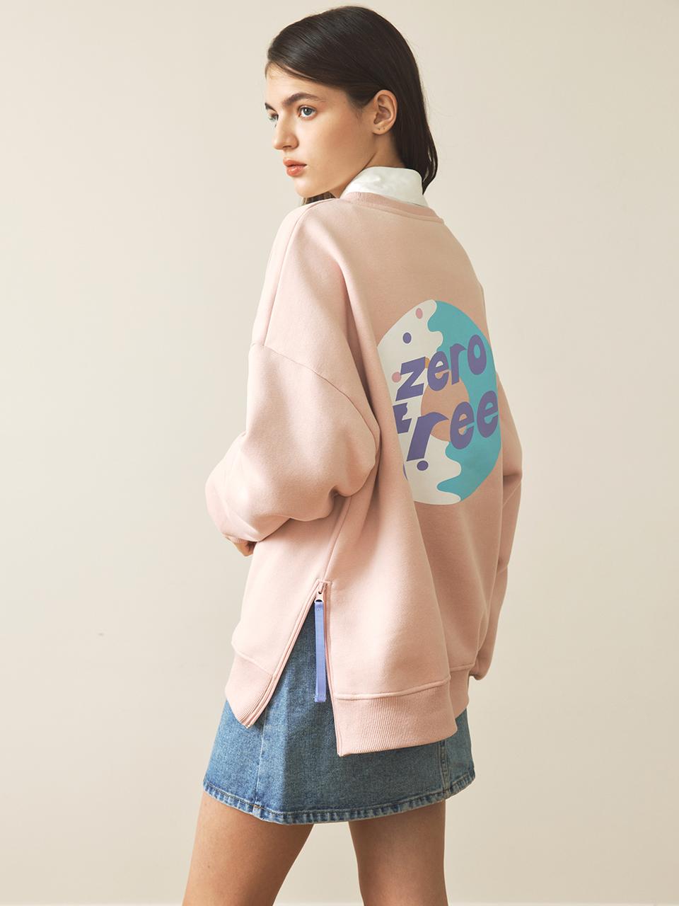 [시즌오프][기모] 백 도넛 지퍼 맨투맨 / 2COL