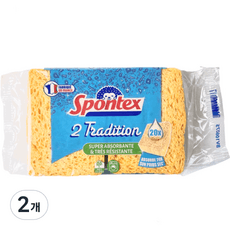 스폰텍스 드라이 셀룰로스 스펀지 2 트레디션 82 x 60 x 27 mm  2개, 2개