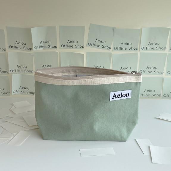 Aeiou Basic Pouch (L size) Baked Pistachio