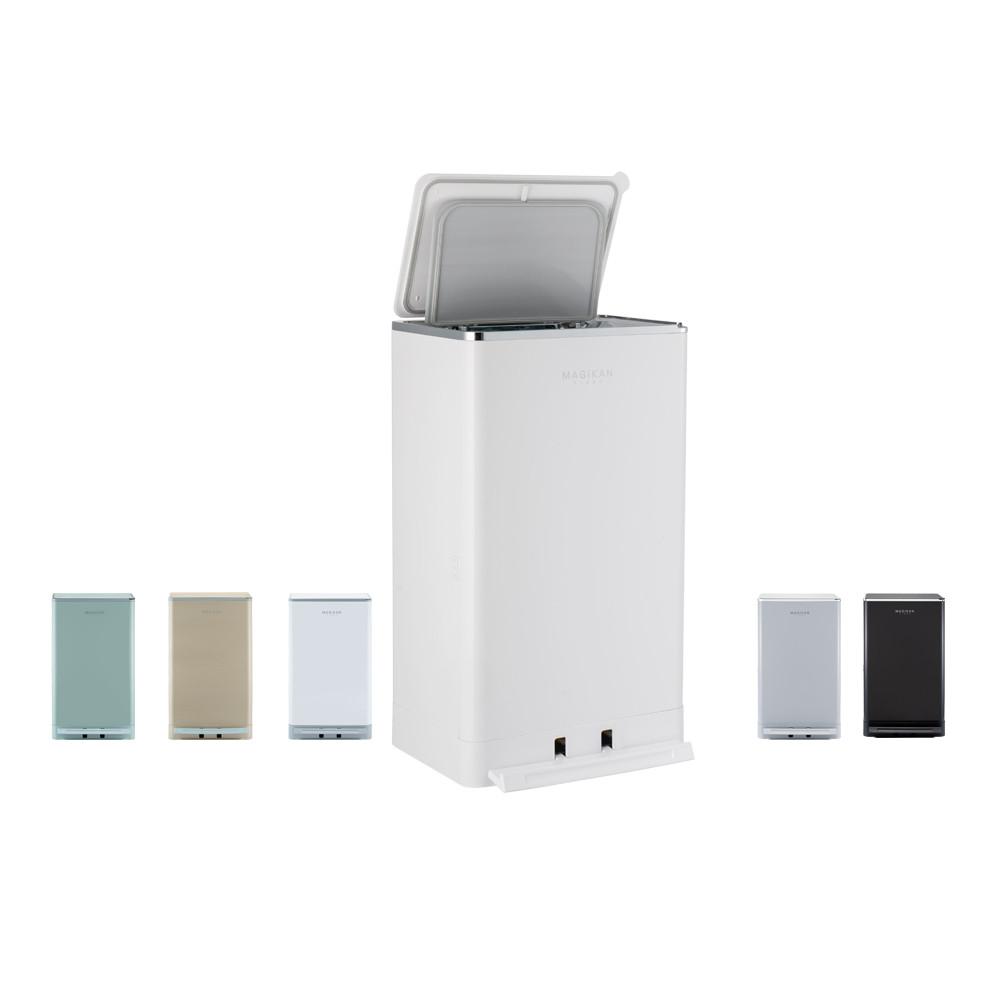 매직캔 히포크롬 250 더블락 듀얼오픈 다용도휴지통 히포21L 화이트 MH250WG