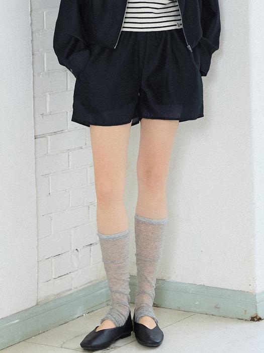 실키 새틴 쇼츠 [다크 네이비]