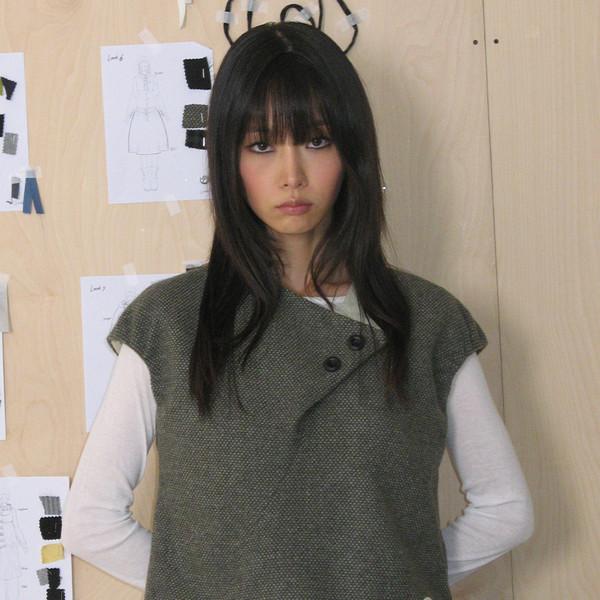 TULIP COLLAR PUFF BLOUSE (DOT KHAKI)