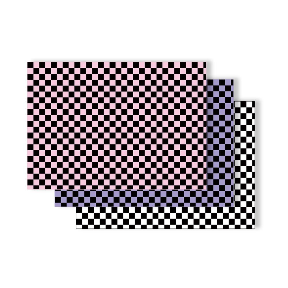 [네버더레스] mini checkerboard paper (3 color)