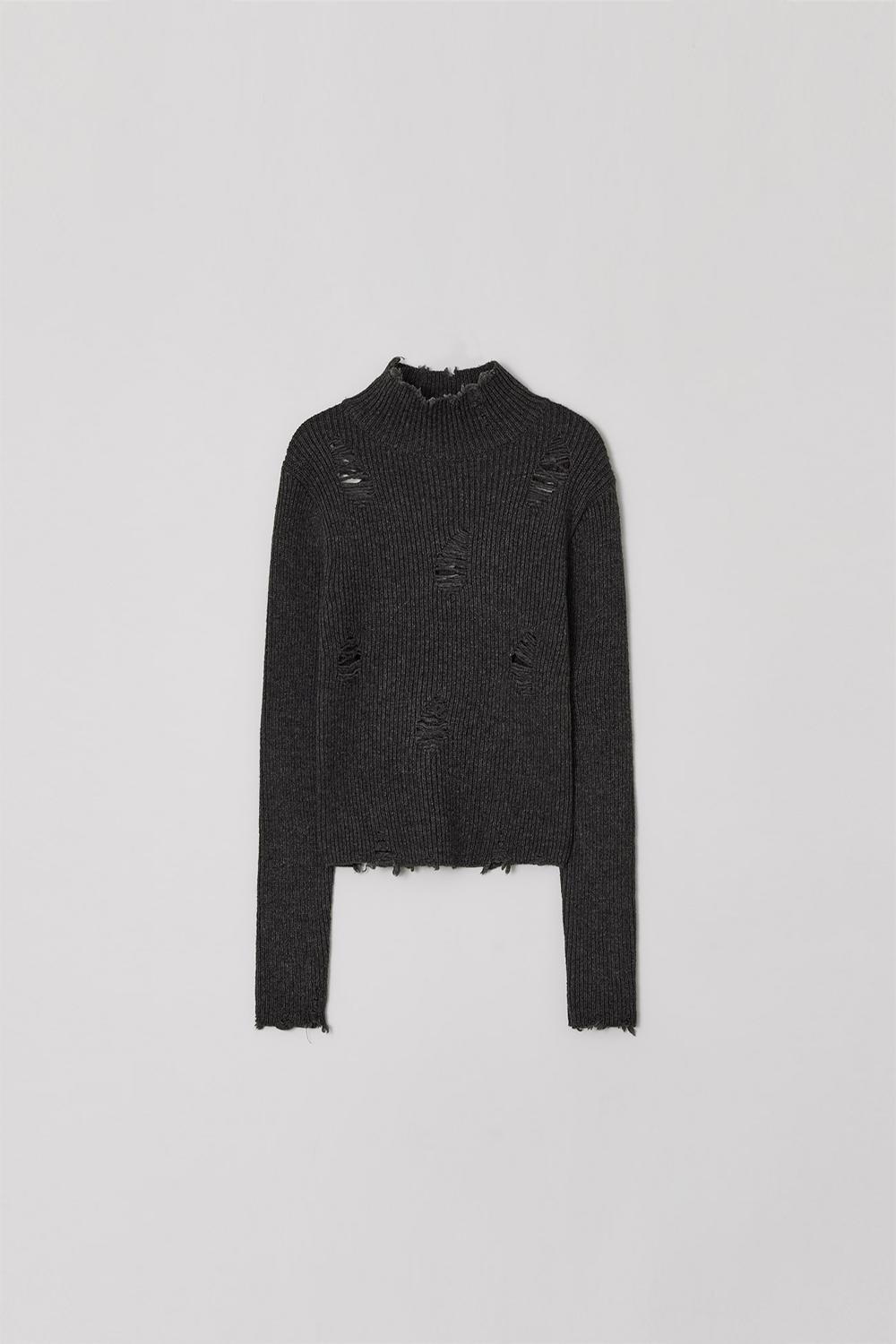 DAMAGE POLONECK KNIT