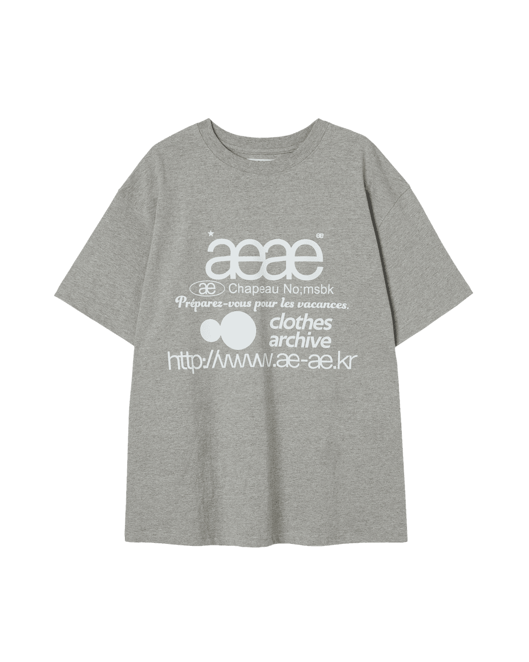 WEB LOGO T-SHIRTS [MELANGE GREY]