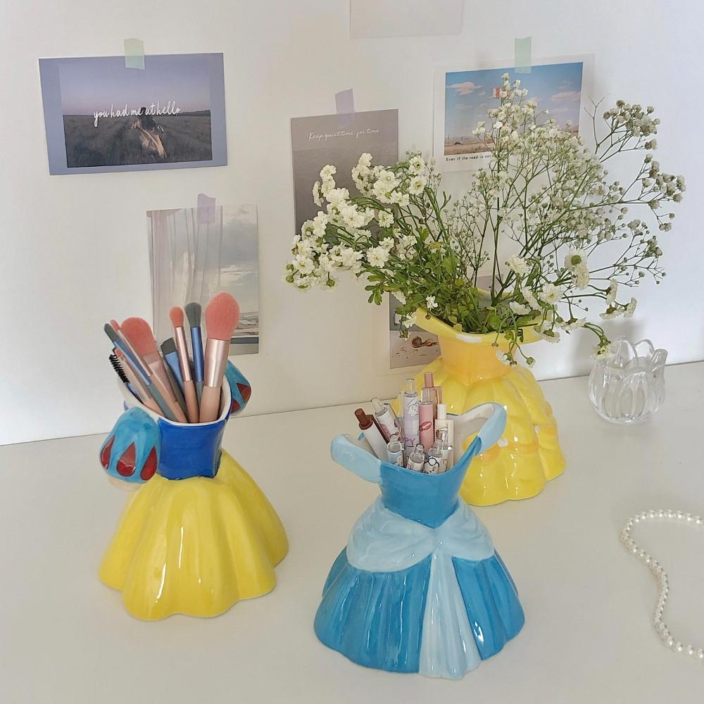 디즈니공주 화병 백설공주 신데렐라 미녀와야수 연필꽂이 브러쉬꽂이 인테리어소품