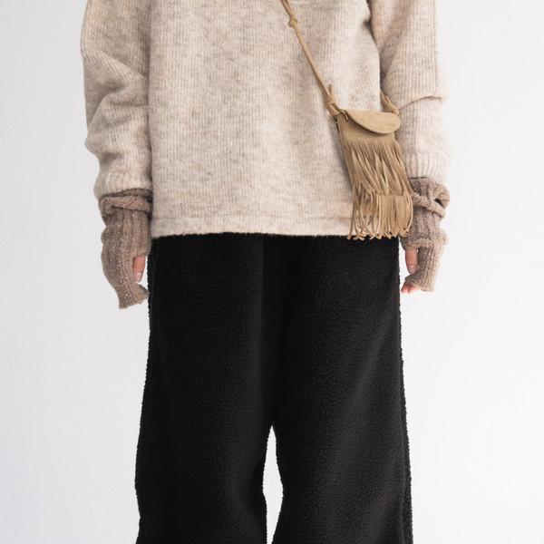 Fleece String Jogger Pants (Black)