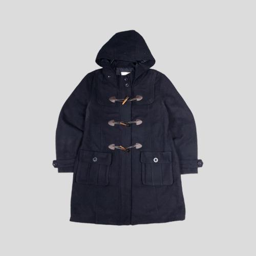 CROSS TWO&CO 다크네이비 울혼방 후드 더플코트  SIZE WOMENS L