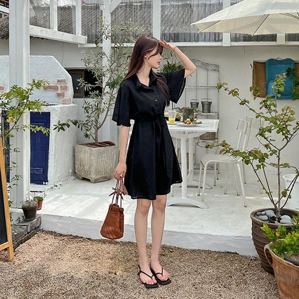 [MADE] 프롬스 윙소매 셔츠미니원피스[44~99]