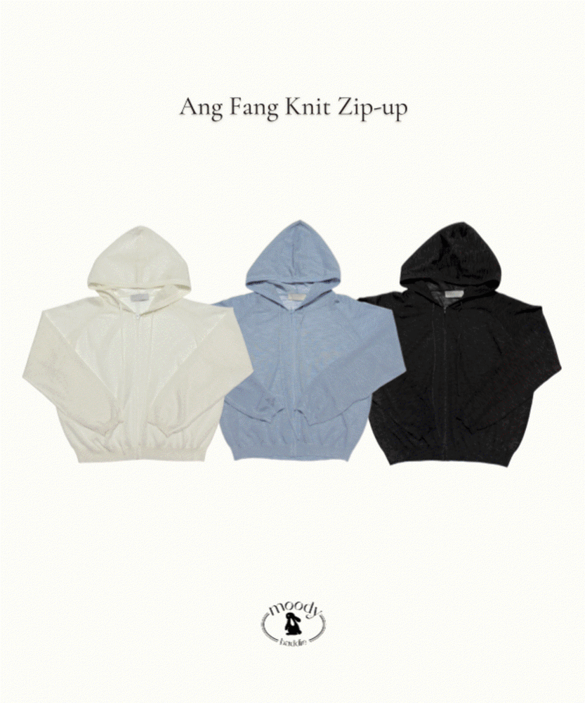 [간절기/국내제작] 앙팡 후드 니트 집업 (3color)