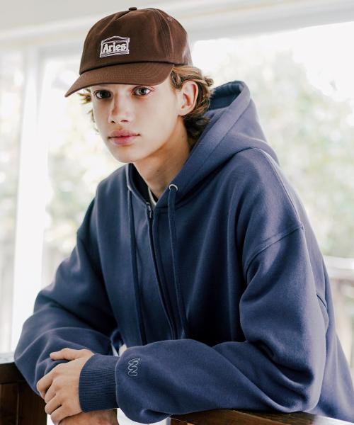 엣지 크롭 후드 집업 네이비 KJHD7824