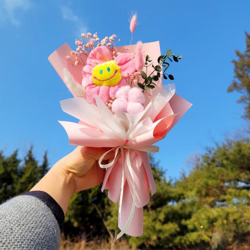 스마일인형 꽃다발🧡단체선물 졸업식 발렌타인 유치원