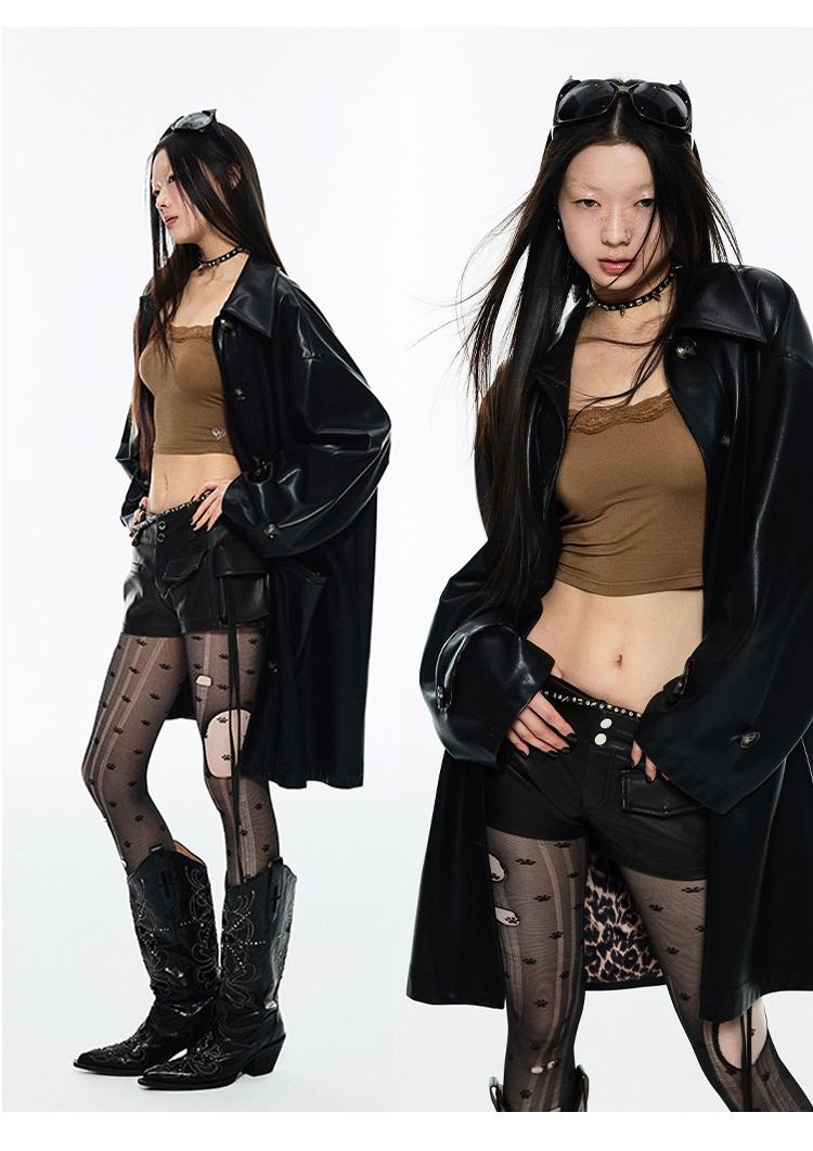 1JINN STUDIO Maillard Classic Leather Coat