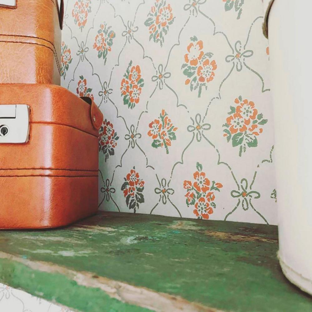 (보유)수입벽지 로비자 엔틱 레트로 빈티지 벽지