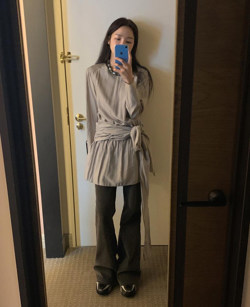 메이비베이비 [당일발송][Dearest] Danana (ops) -그레이 (Long Sleeve Ver.)