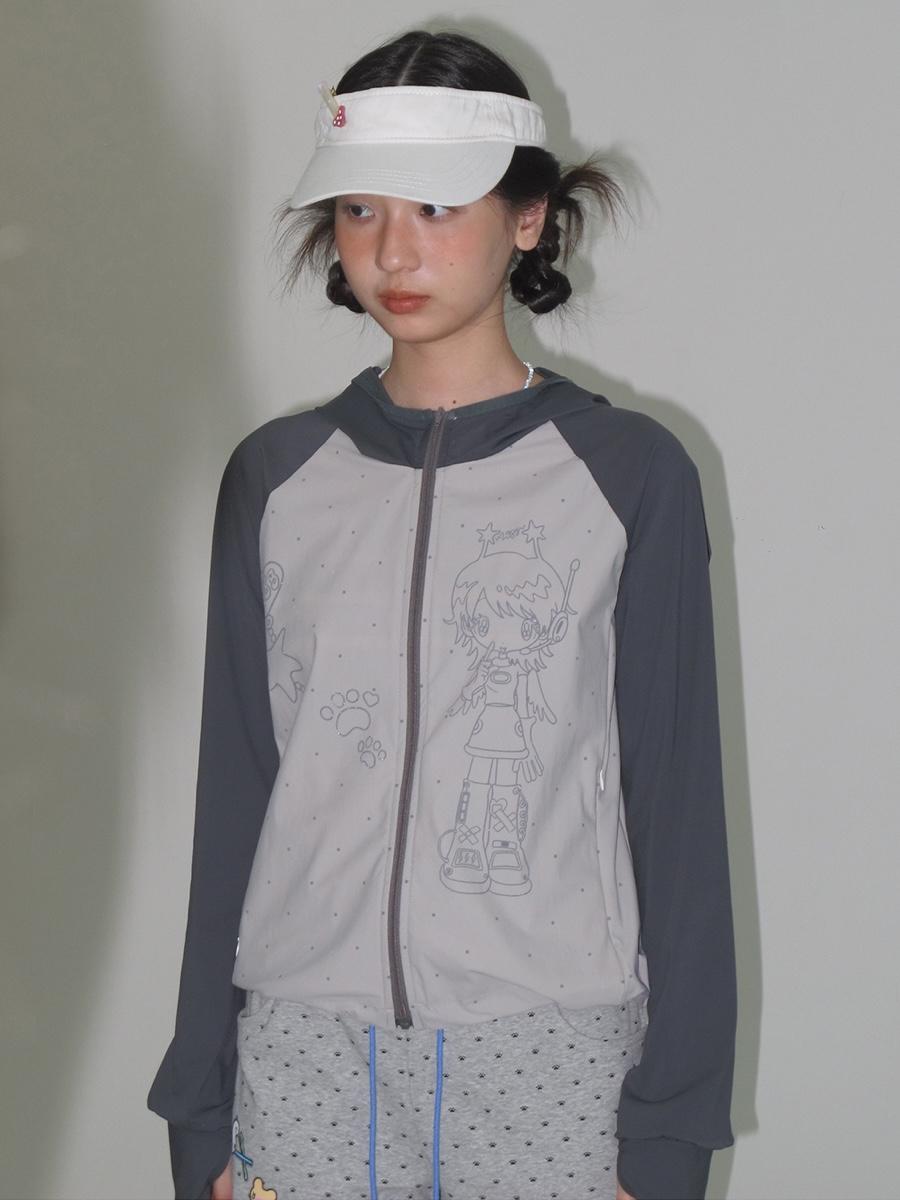 ODD MAKER X SUNONEBIRD Dot Illustration Windbreaker Jacket