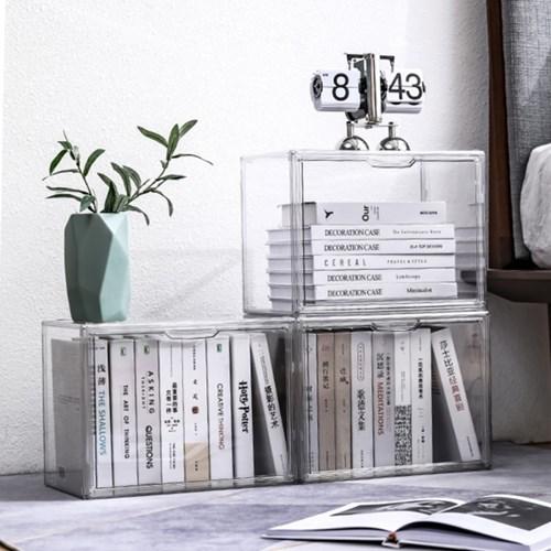 투명 쇼케이스 책 정리함 이동식 책장 다용도 진열장 2size