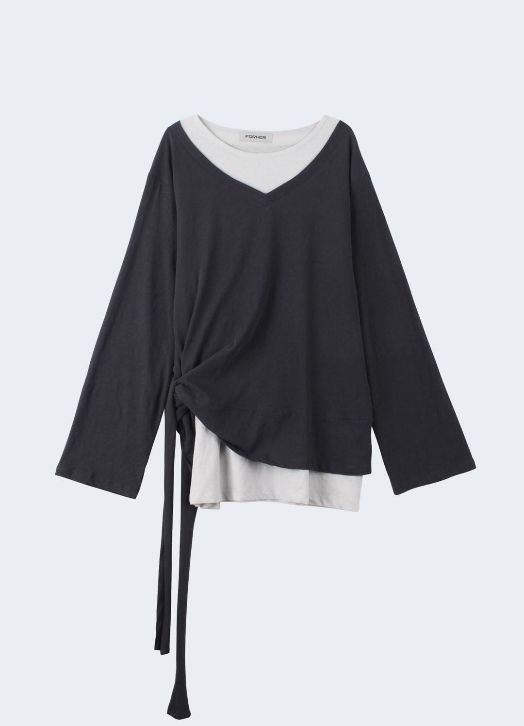LAYER FLOW TEE (CHARCOAL)
