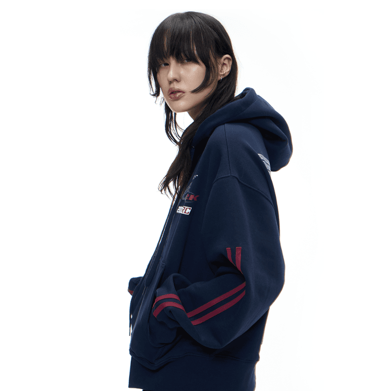 ARC RACING HOODIE ZIP UP (NAVY)