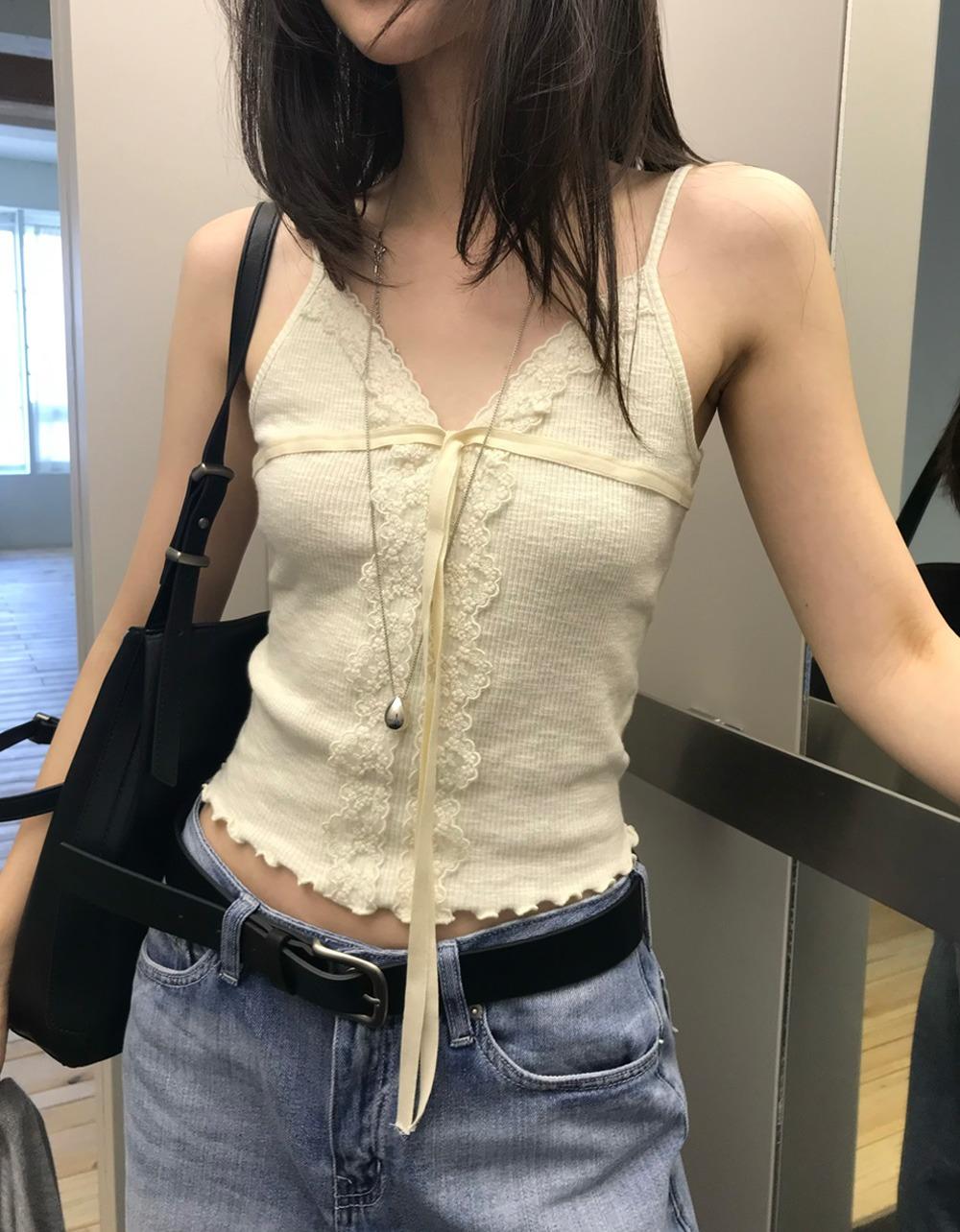 오브나인 웨이브 레이스 SLEEVELESS