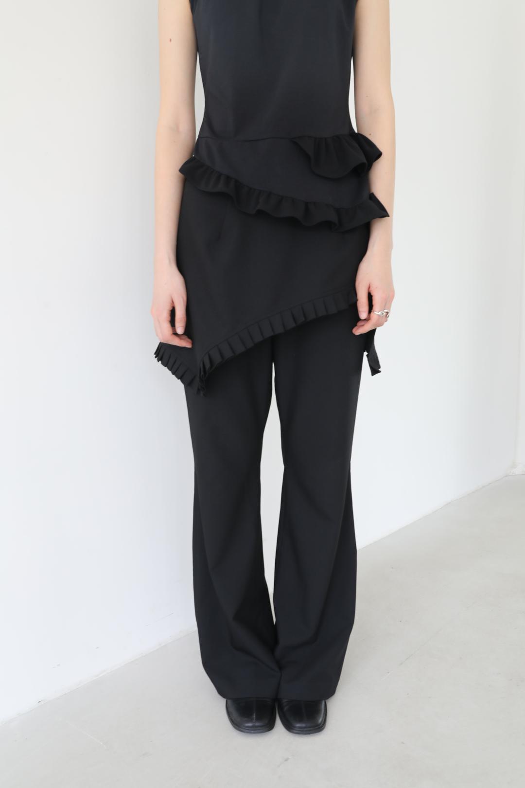 RUFFLEE LAYERED PANTS (BLACK)