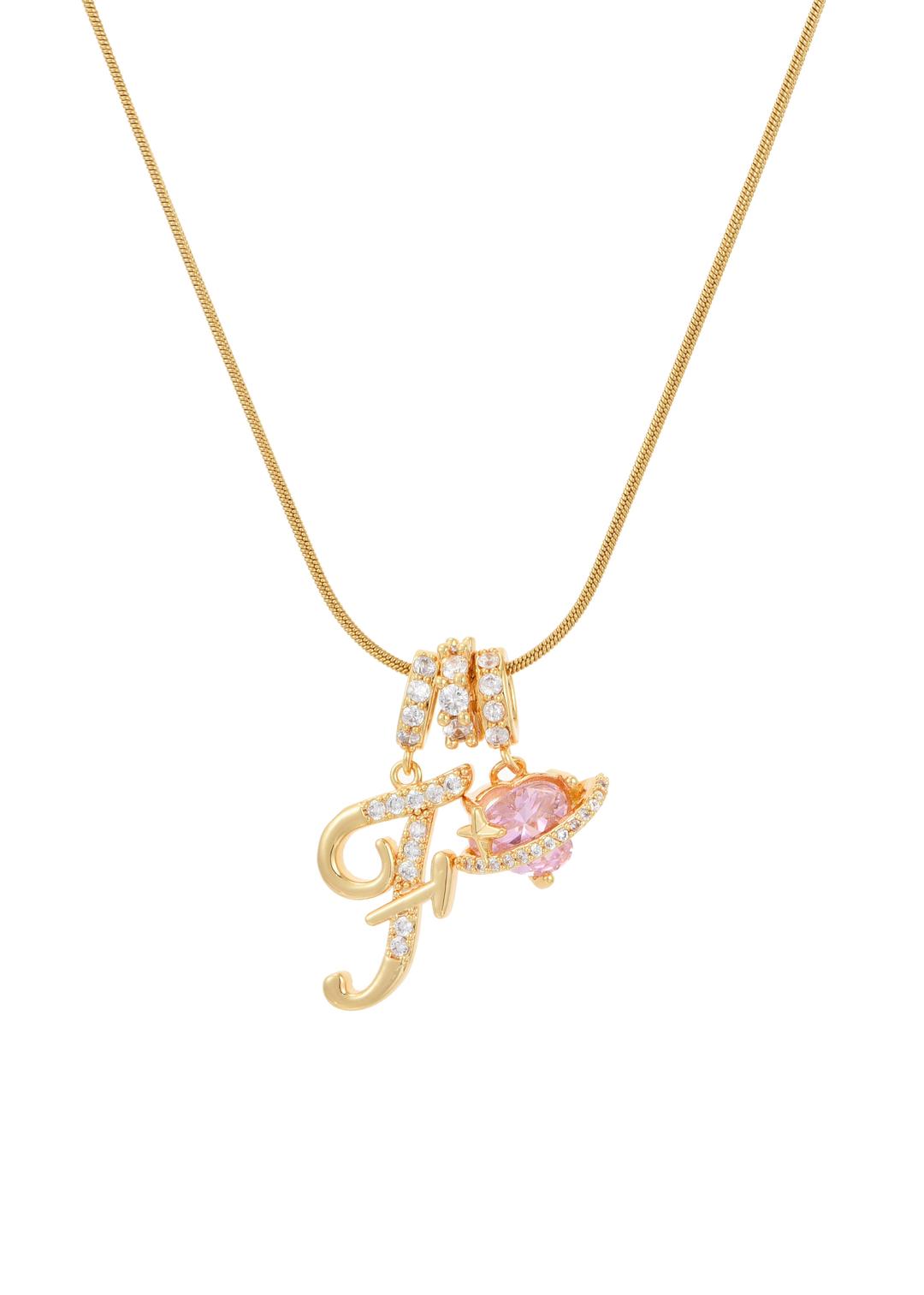 Love Alphabets Golden Necklace