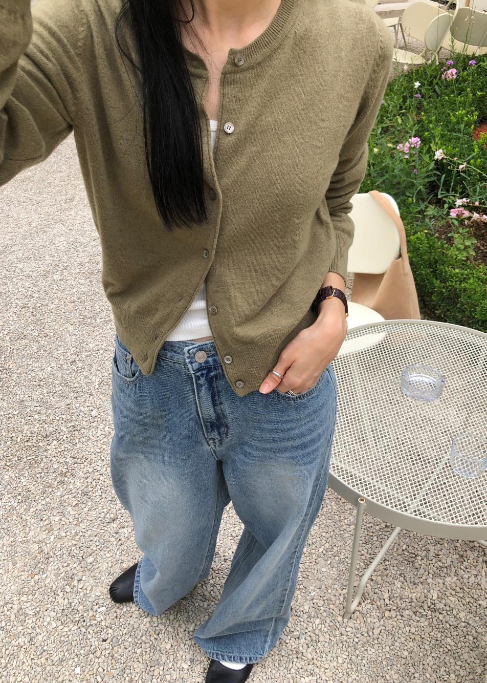 르모어 [6th] 캐시미어 라운드 가디건 (4 Colors) *3주 소요(네이비 당일)