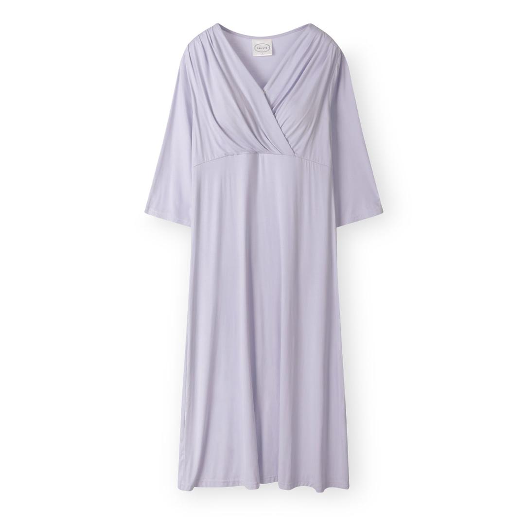 여성 F033 리크퍼플 7부소매 원피스