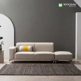 루앙 3인용 아쿠아텍스 스웨이드 패브릭 소파 + 스툴