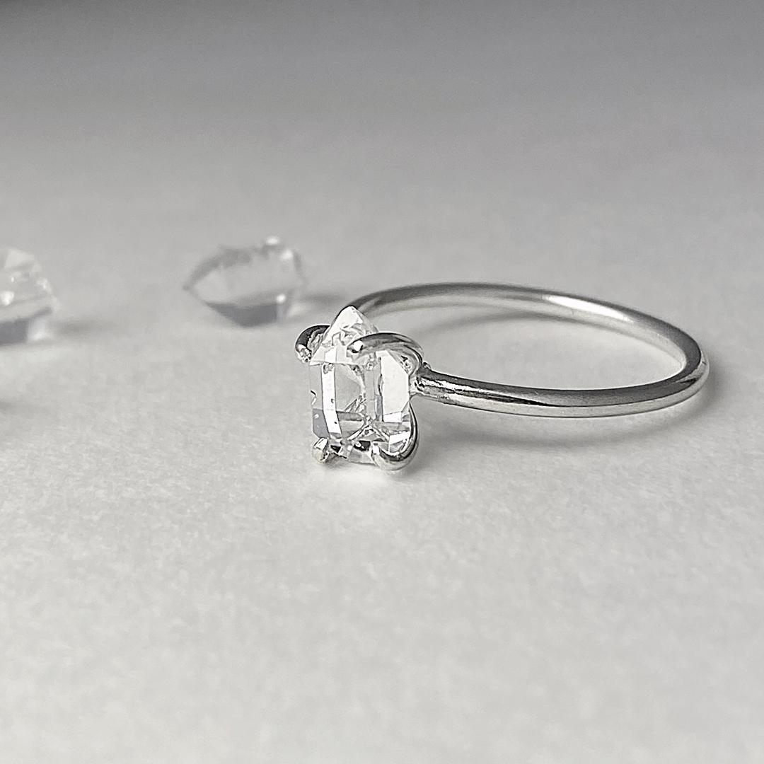 Herkimer diamond ring