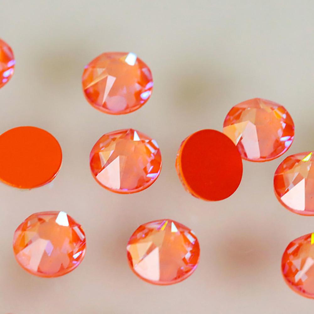 스와로브스키 2088 오렌지글로우딜라이트 평스톤 네일스톤 파츠 ss12 50pcs 셀프 네일아트재료