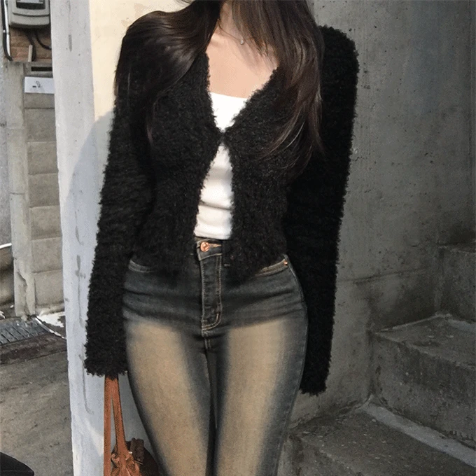 [가을신상] 푸덴 퍼 가디건 -3 color