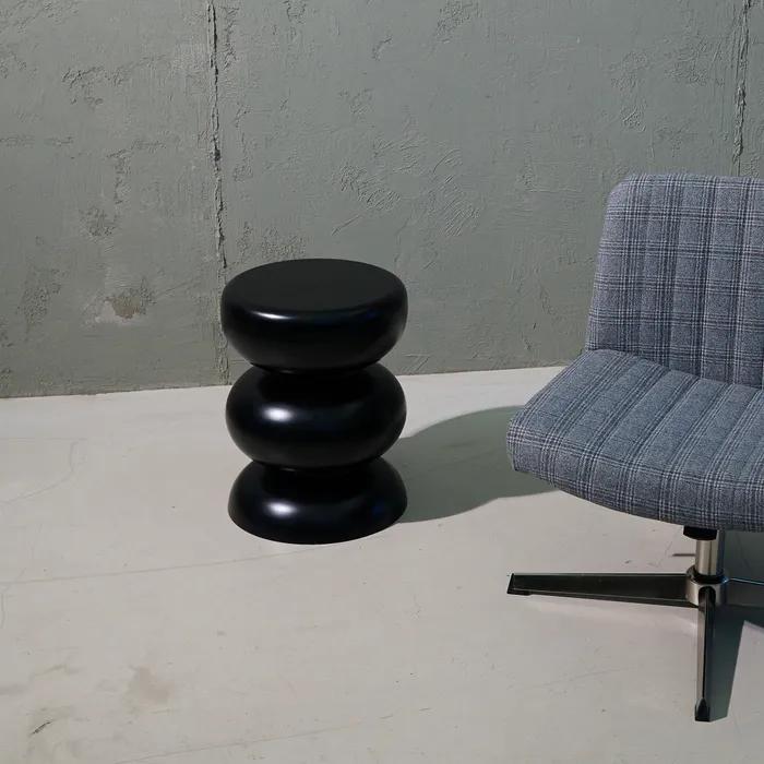 Contour Black Side Table & Stool (DBWST51)