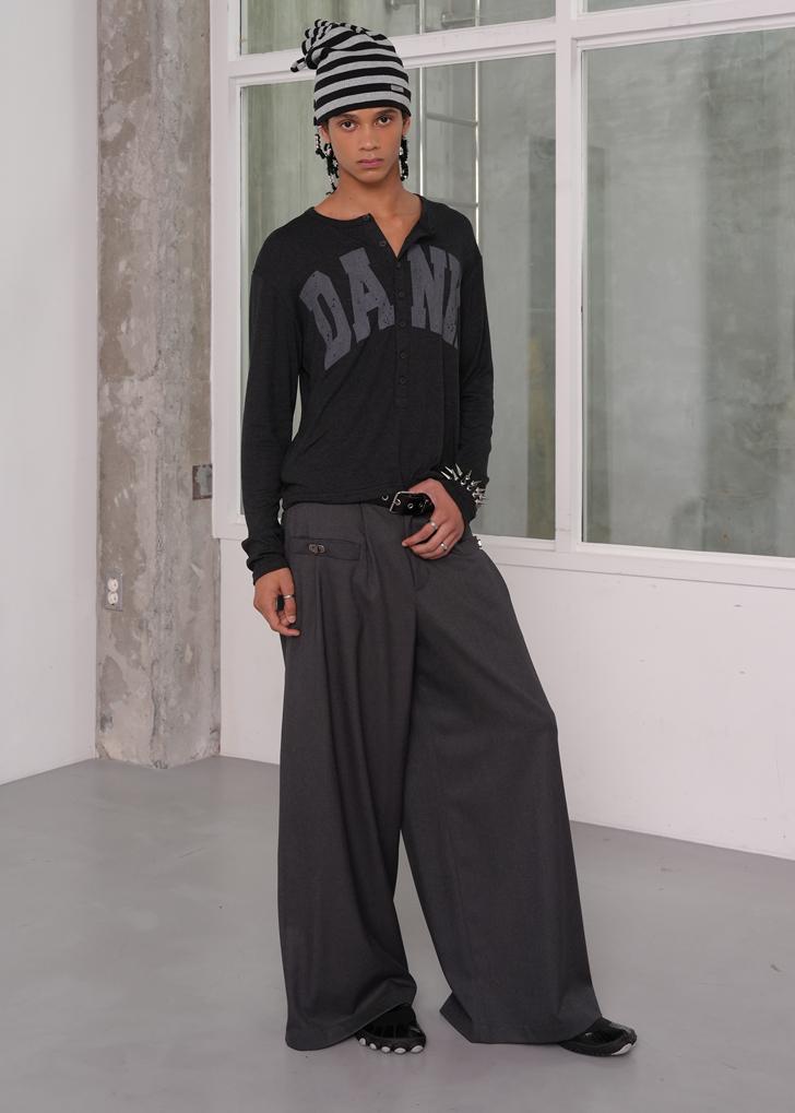 DANK henley long sleeves (darkgrey)